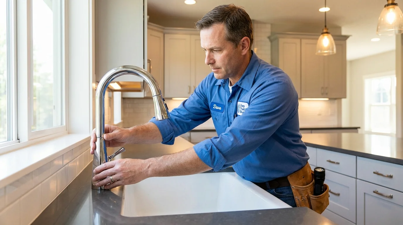 Kitchen faucet installation by Johns Plumbing LLC in Pinedale