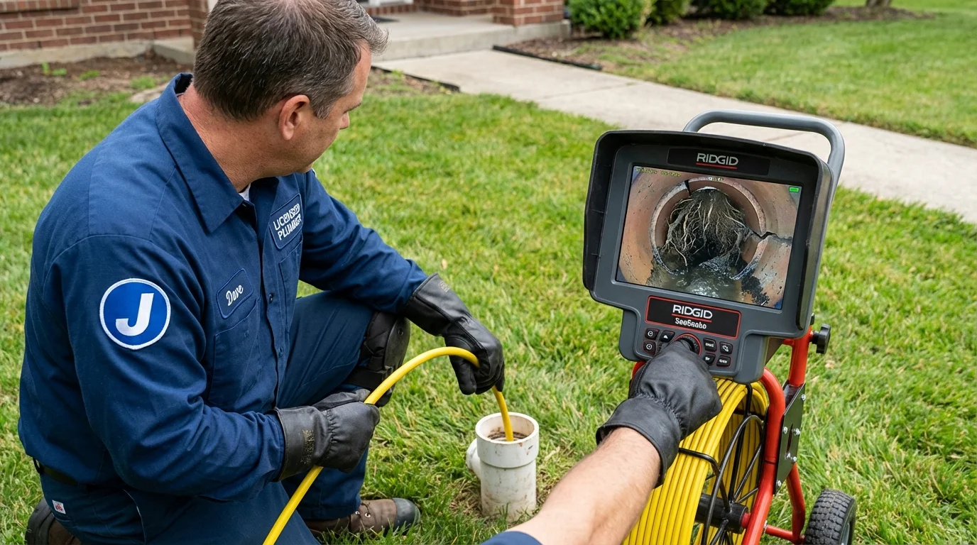Sewer camera inspection being performed by Johns Plumbing LLC in Pinedale